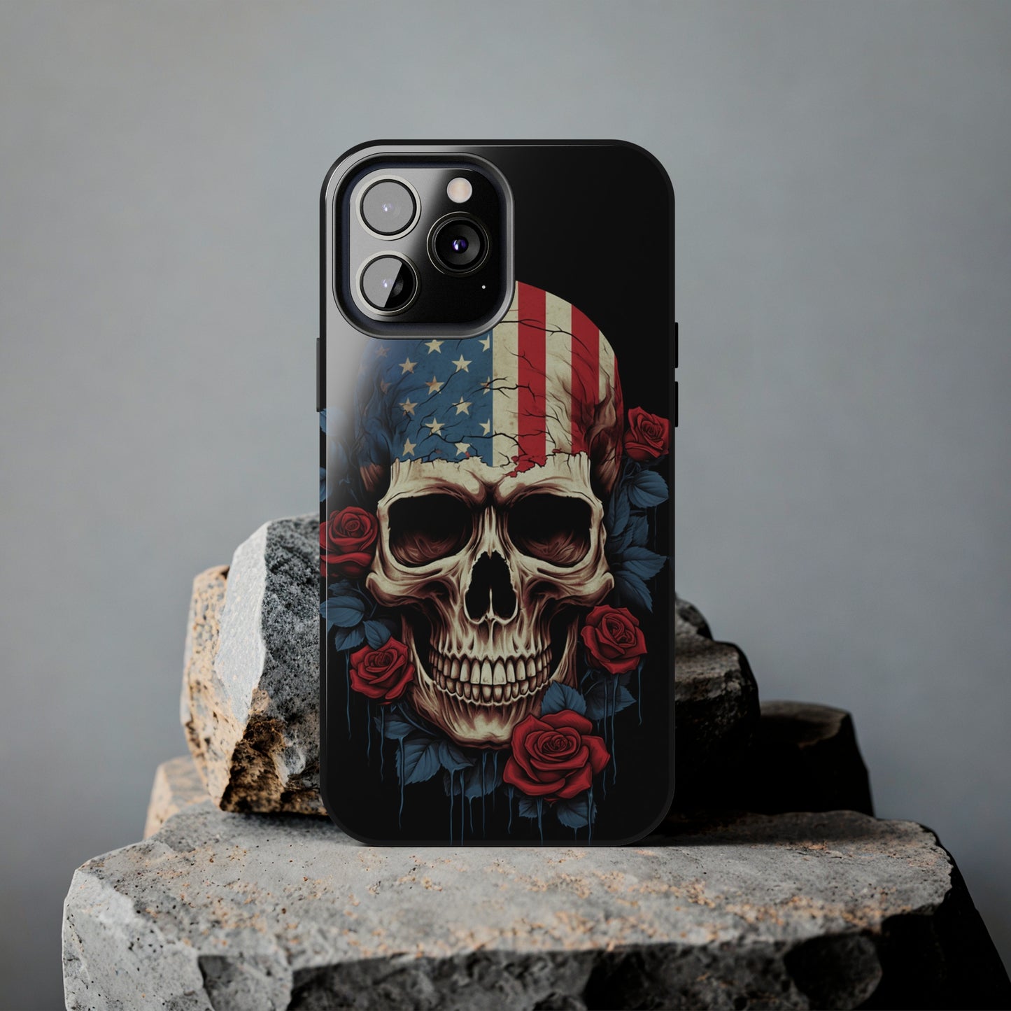 American Pride with an Edgy Spin: Skull USA Flag iPhone Case – Modern Protection Meets Patriotic Design