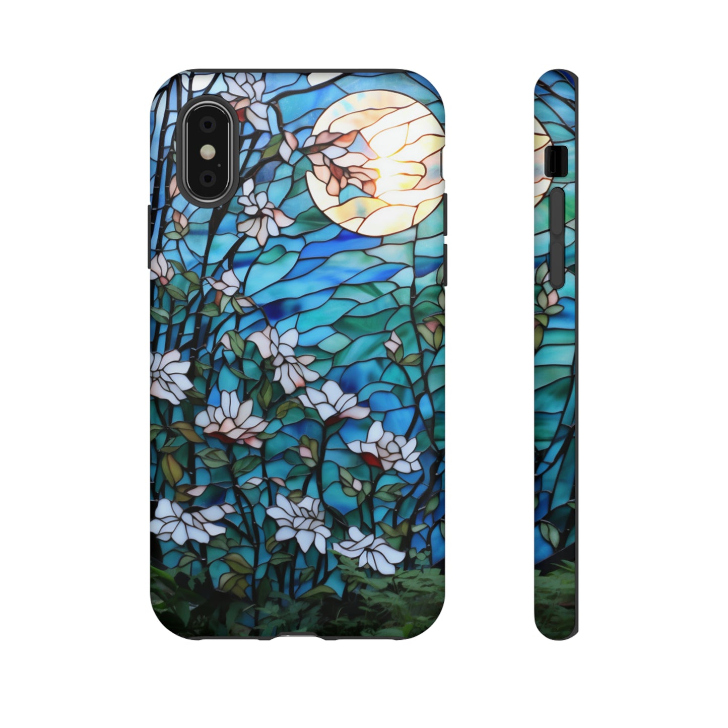 Vintage floral glass pattern on Google Pixel 7 case