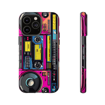 Boombox Hip Hop Music iPhone Case | Embrace Retro Vibes with Urban Beats for Google Pixel, iPhone, and Samsung Cases