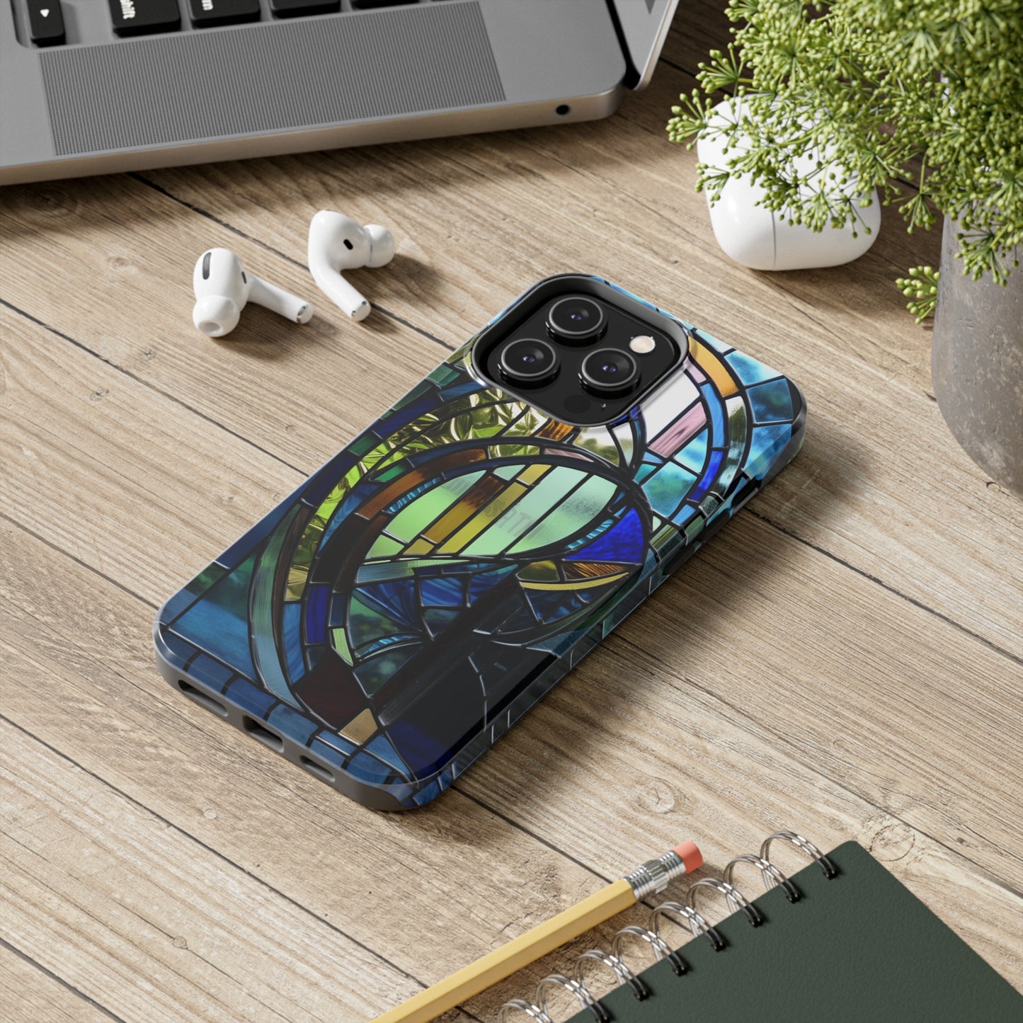 Stained Glass Floral: Art Deco Delight | Boho Chic Tough Case for iPhone & Samsung Galaxy Models