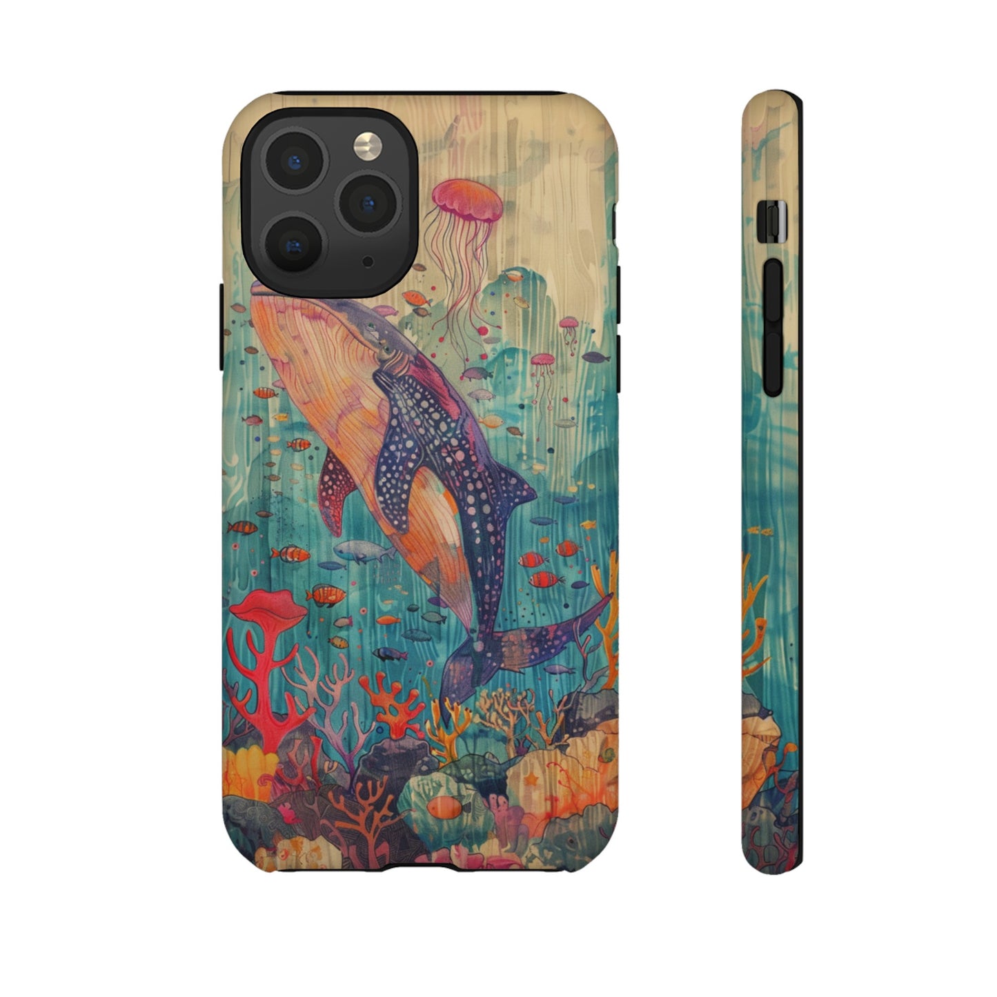 Whale Shark, Turtle, Manta Ray Phone Case