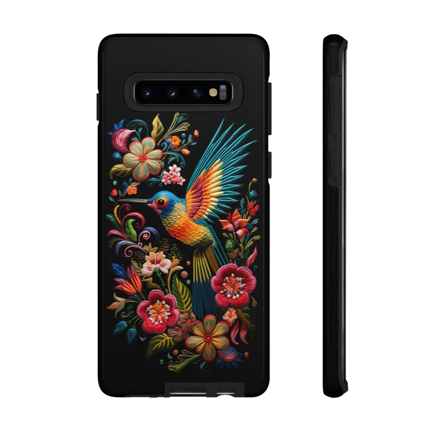 Colorful embroidery-style Mexican art cover for iPhone 12