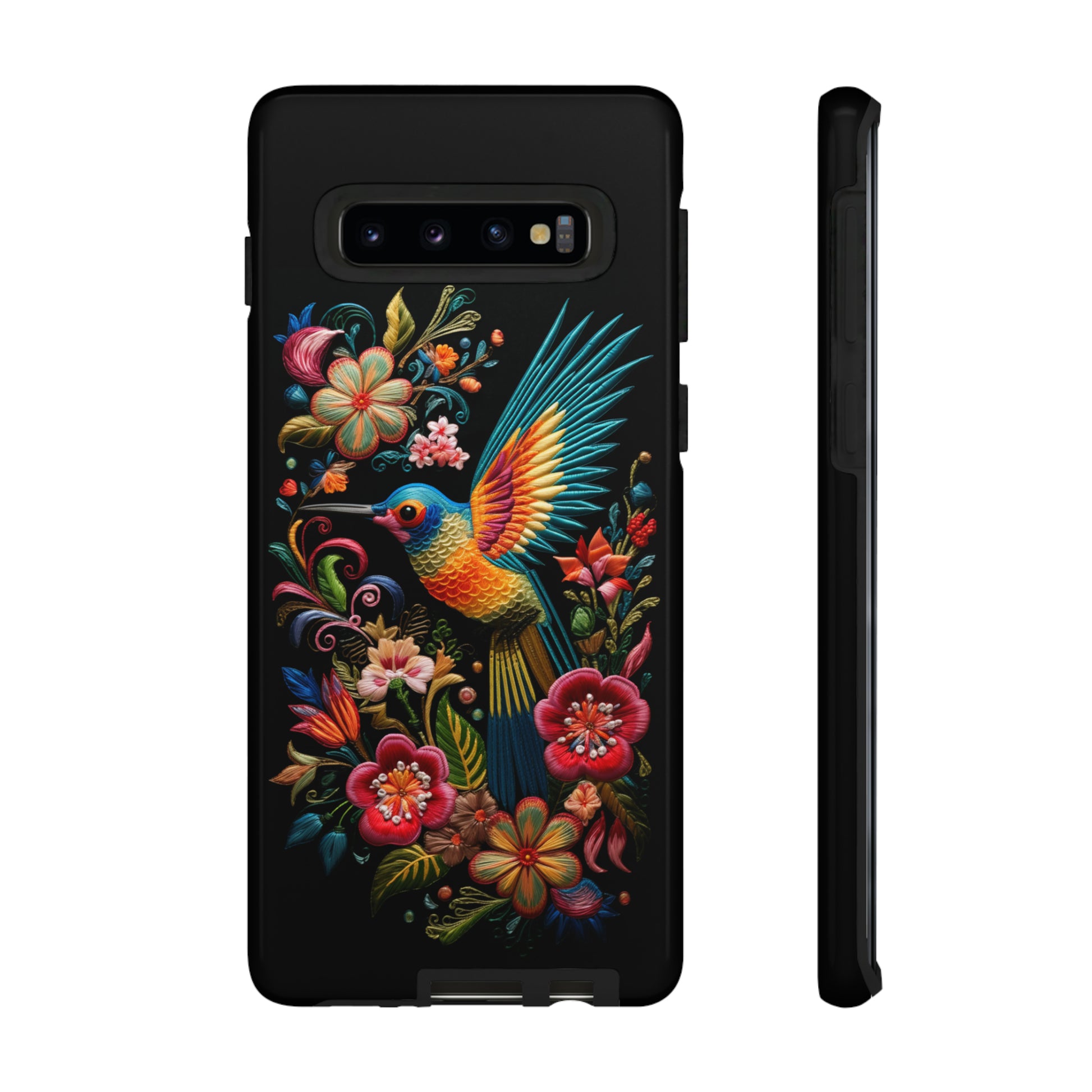 Colorful embroidery-style Mexican art cover for iPhone 12