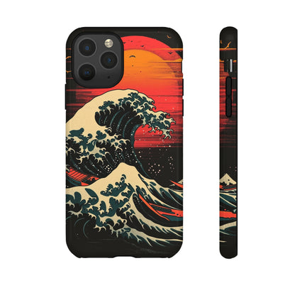 Great Wave off Kanagawa Retro Sunset