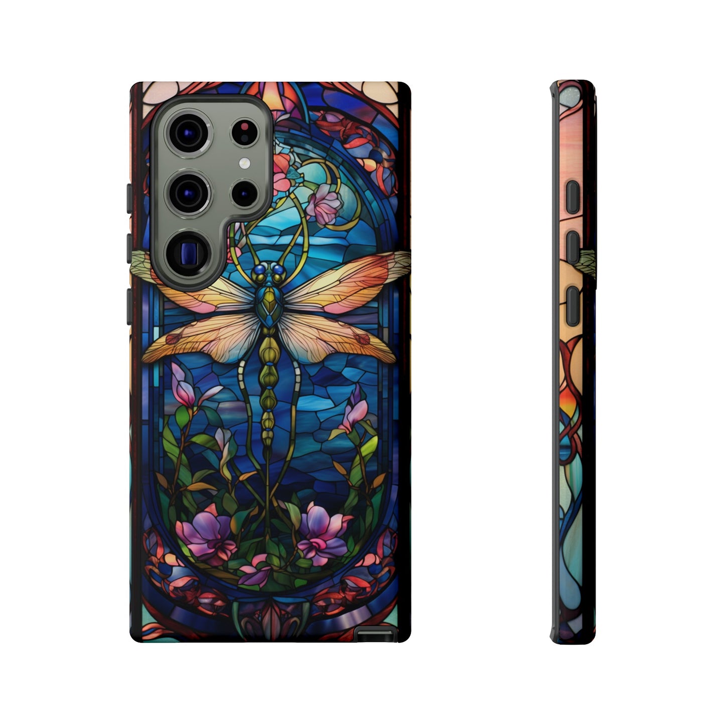 Art Nouveau Stained Glass Dragonfly Phone Case