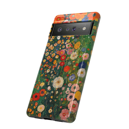 Gustav Klimt Style Flower Garden Painting Phone Case