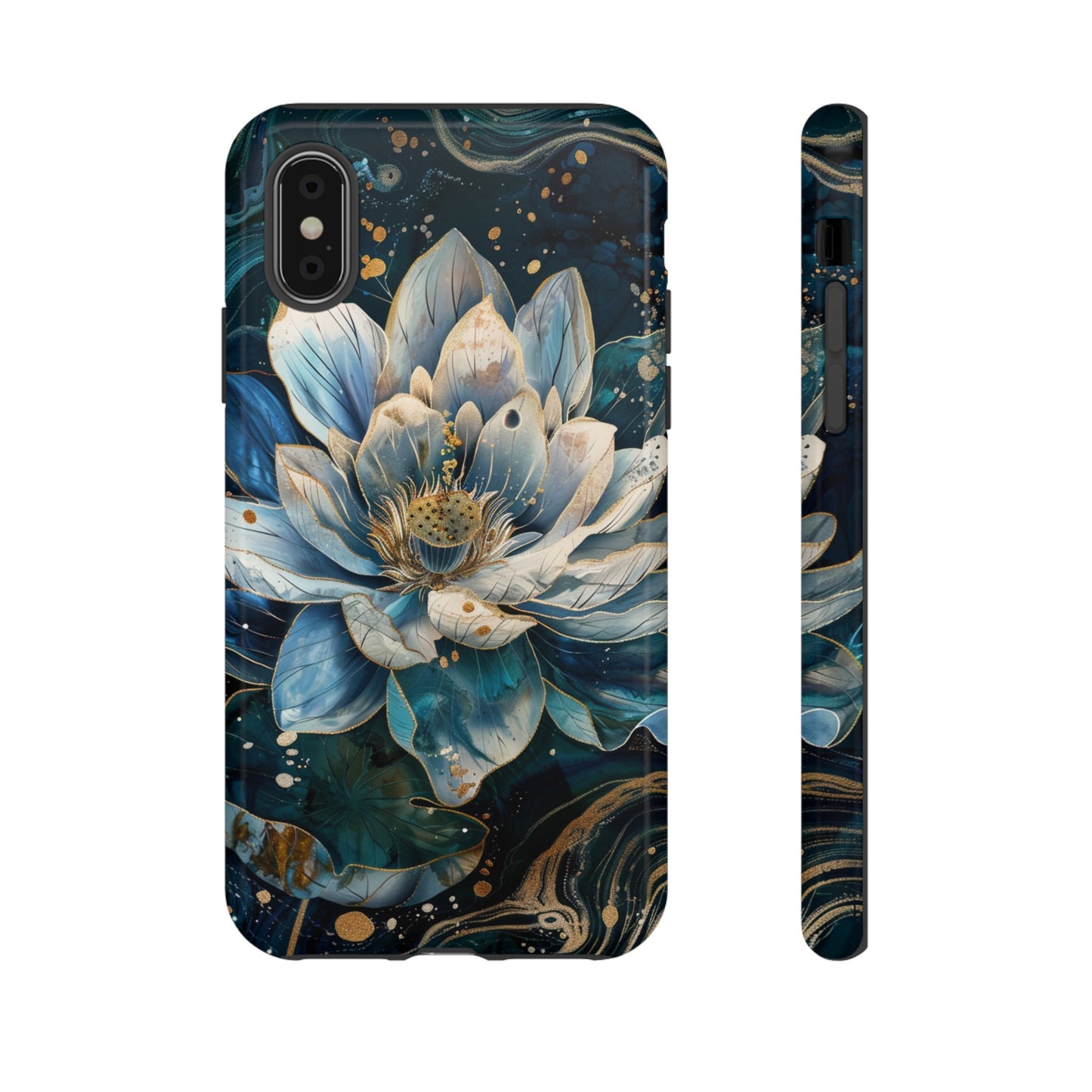 Zen Stained Glass Lotus Floral Design Phone Case