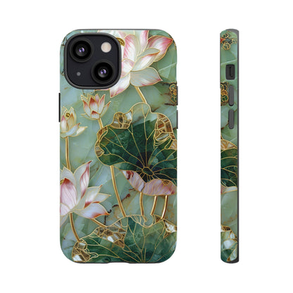 Elegant Floral Phone Case - Tough Cases with Lotus Design