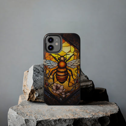 Stained glass Honey Bee iPhone Case | Embrace the Sweetness of Nature's Workers