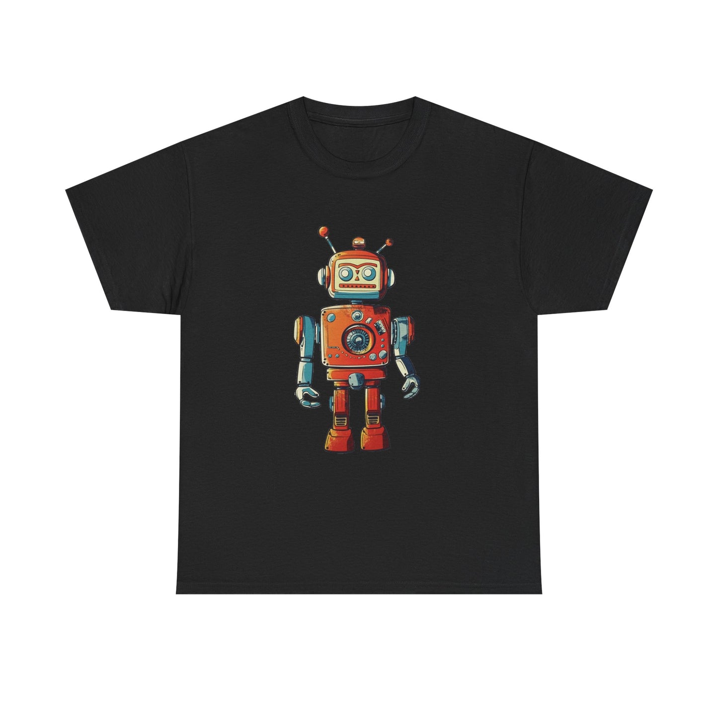 mid century robot toy style t shirt
