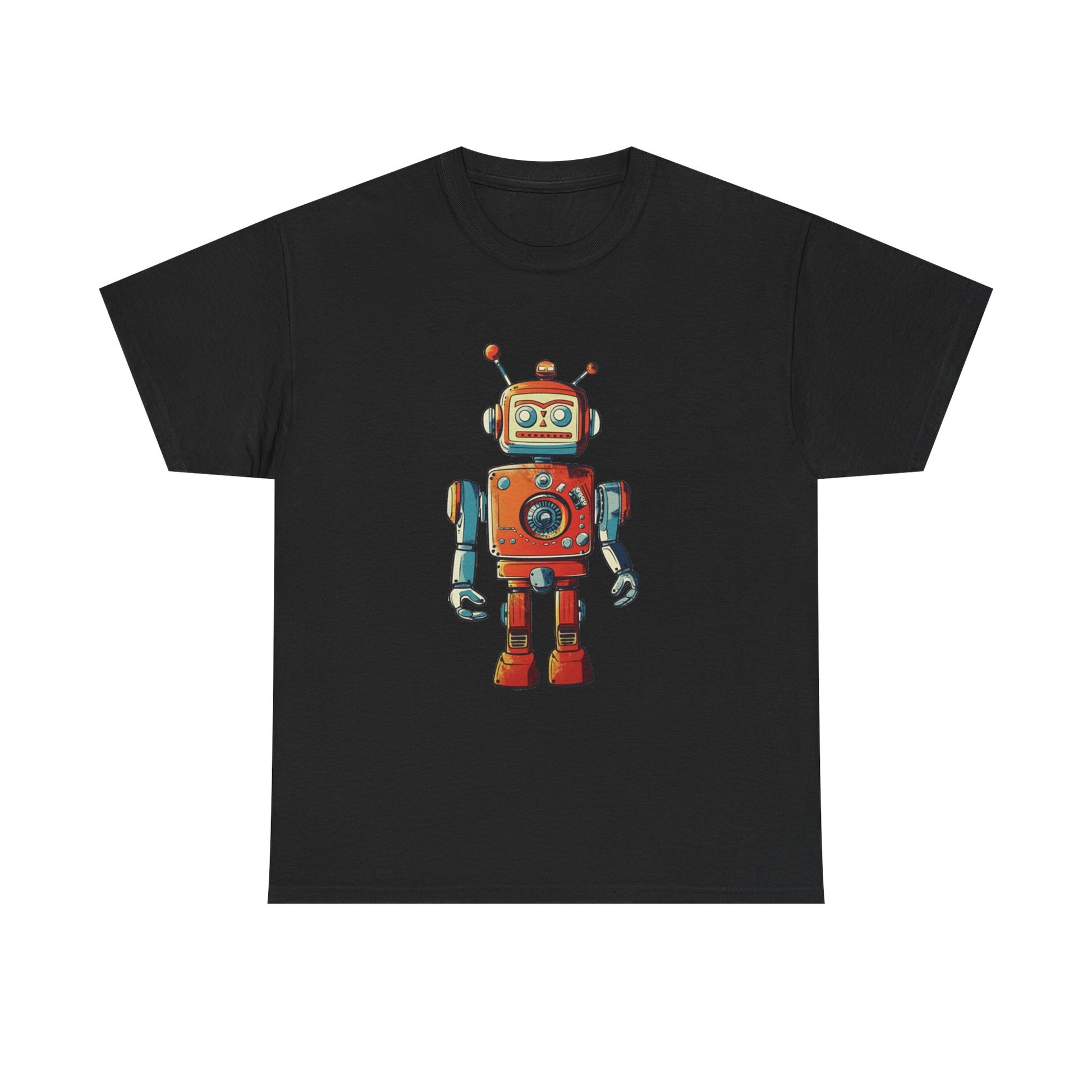 mid century robot toy style t shirt