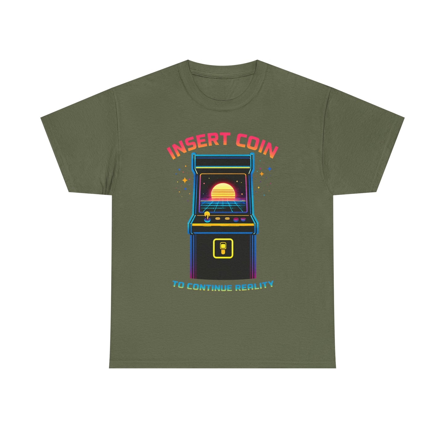 Insert Coin To Continue Reality Arcade Gaming T Shirt