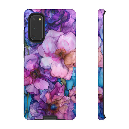 Purple Flower Stained Glass Phone Case