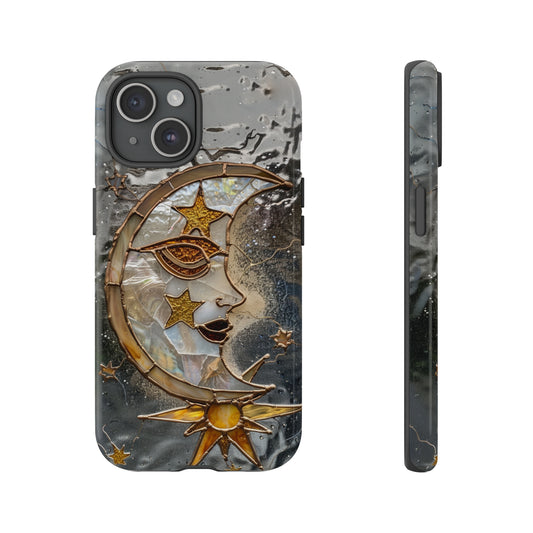 Moon Stars Liquid Glass Starry Night Phone Case