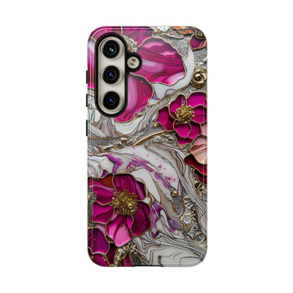 Stained Glass Magenta Floral Paisley Explosion Phone Case