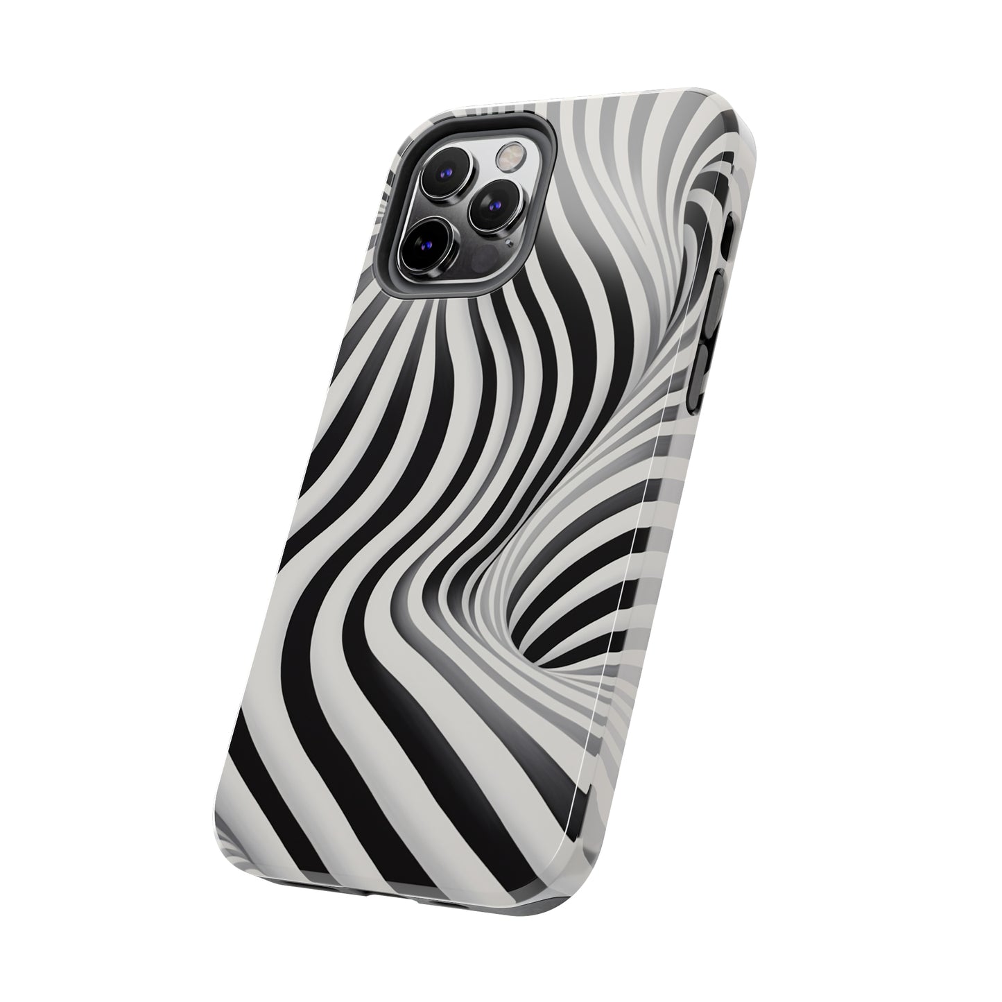 Artistic iPhone Tough Case with captivating optical illusion