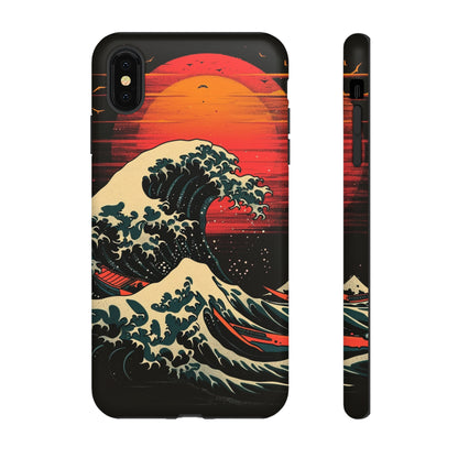 Great Wave off Kanagawa Retro Sunset