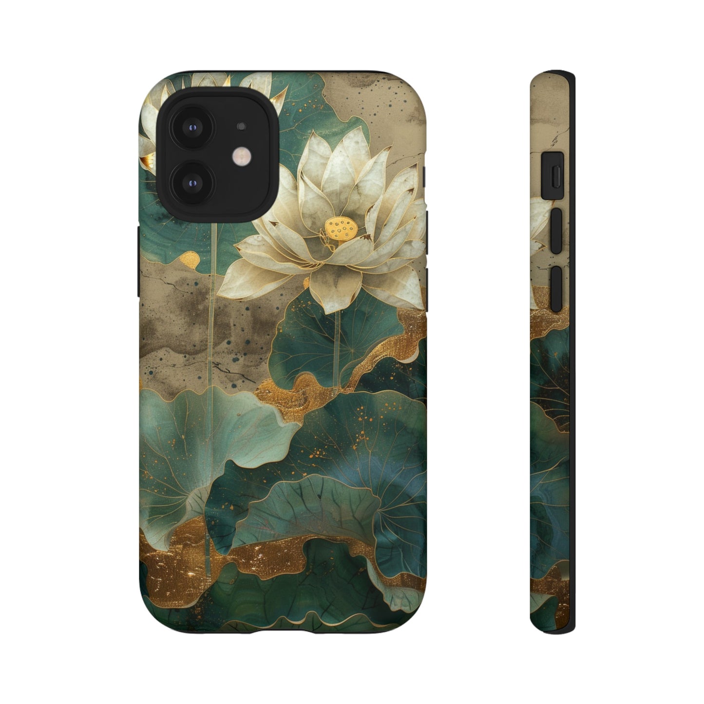 Zen Stained Glass Lotus Floral Design Phone Case