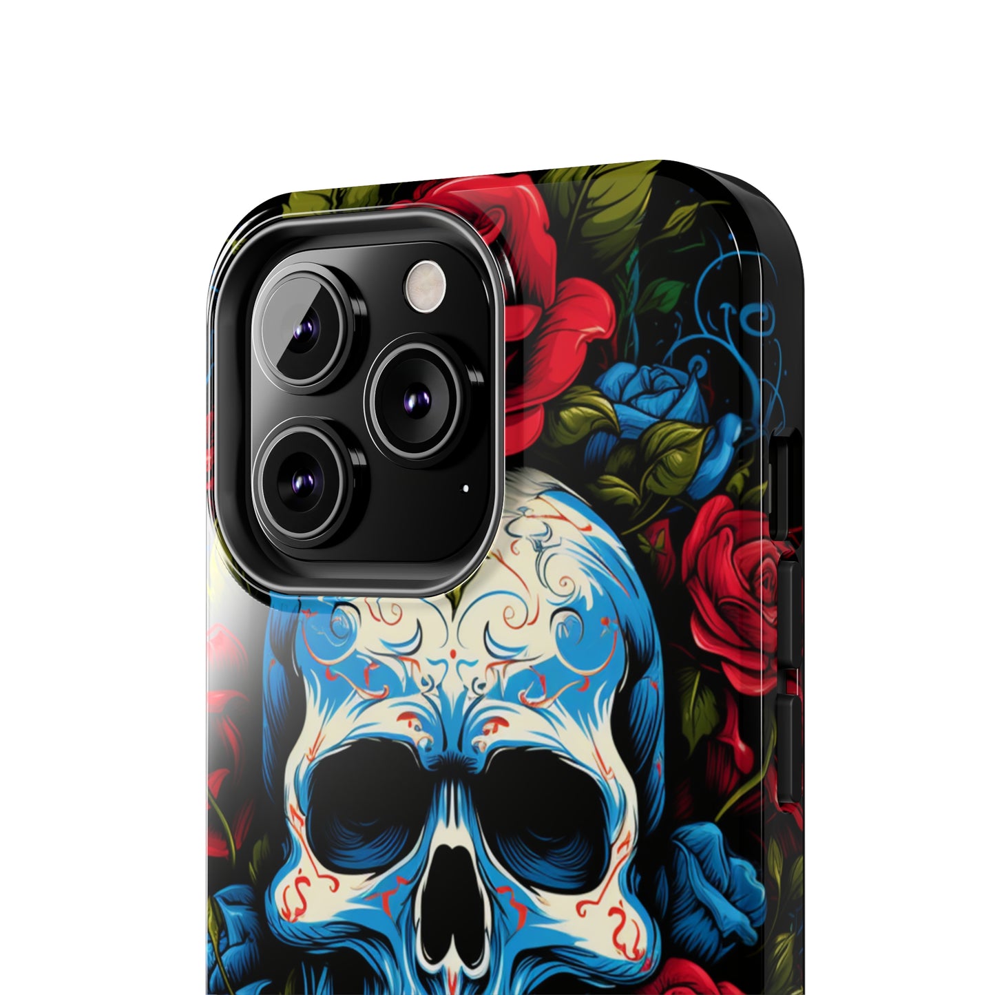 Skull and Roses iPhone Case | Edgy Elegance and Timeless Beauty