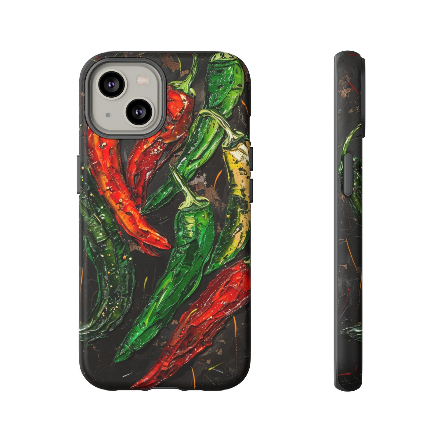 Green and Red Chili Peppers Phone Case