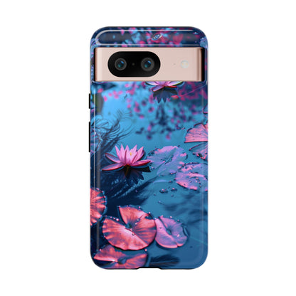 Magenta and Blue Color Zen Lily Pad Phone Case