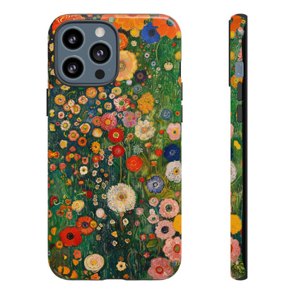 Gustav Klimt Style Flower Garden Painting Phone Case