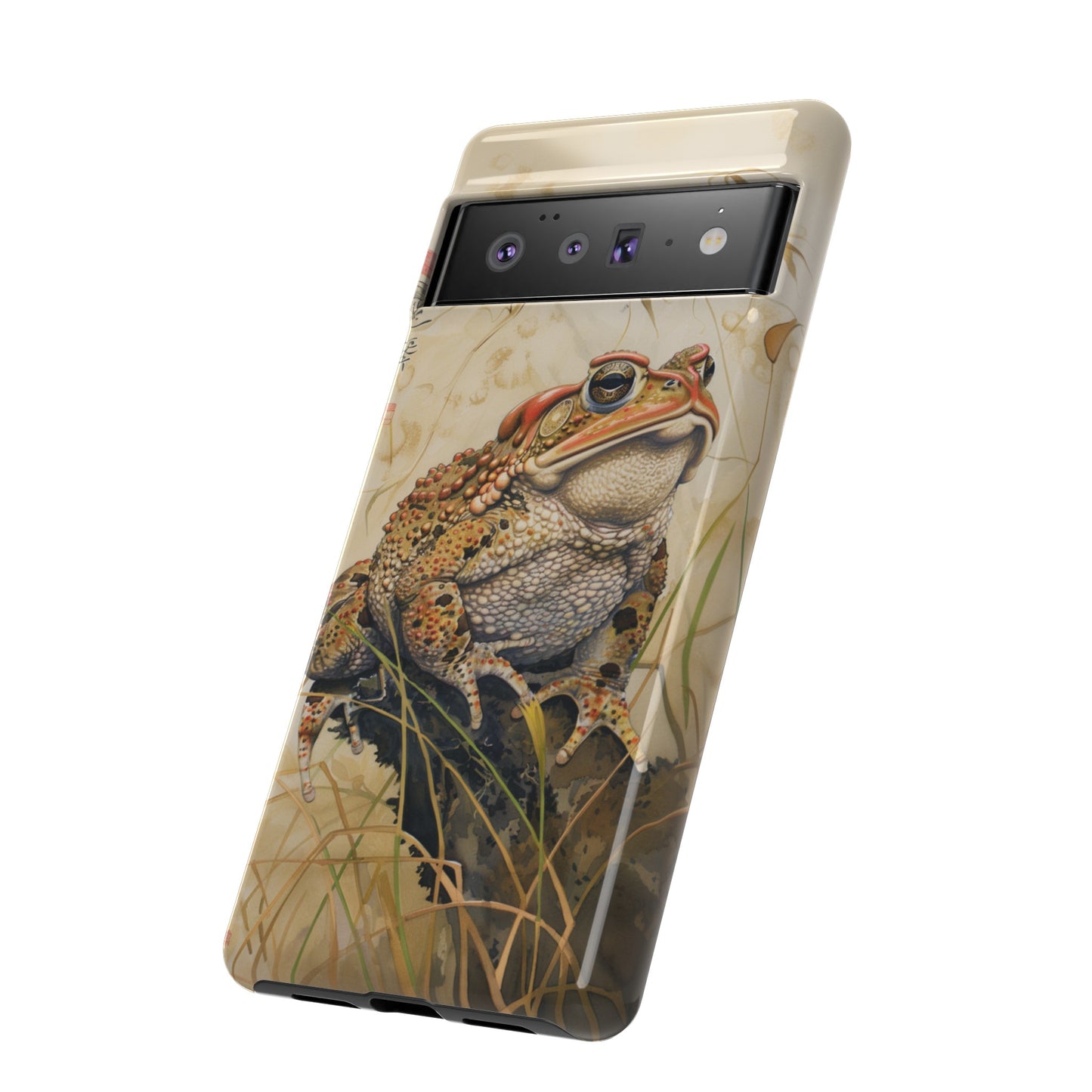 Toad on a Branch Japanese Style Art Painting Phone Case