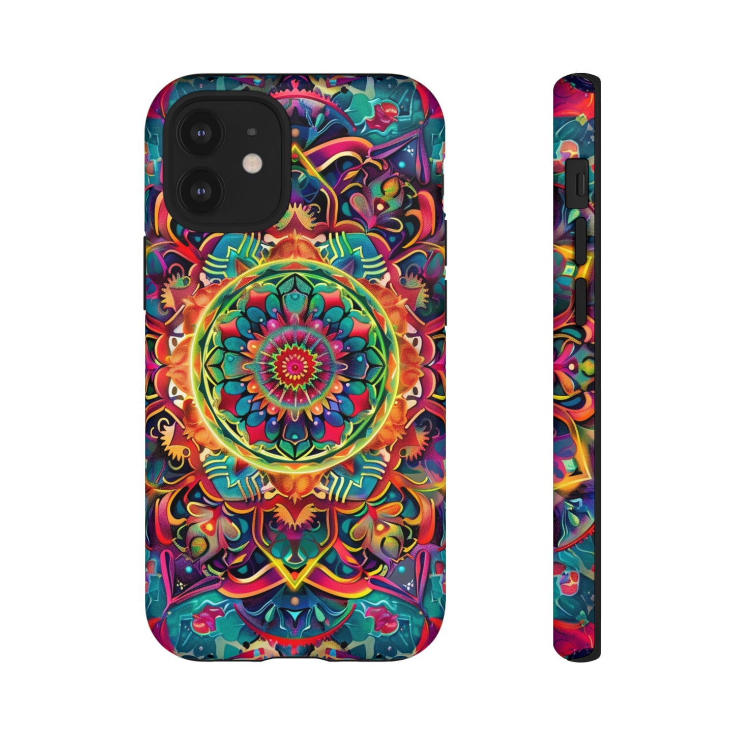 Cosmic Stained Glass Mandala Phone Case