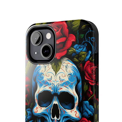 Skull and Roses iPhone Case | Edgy Elegance and Timeless Beauty