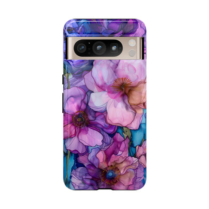 Purple Flower Stained Glass Phone Case