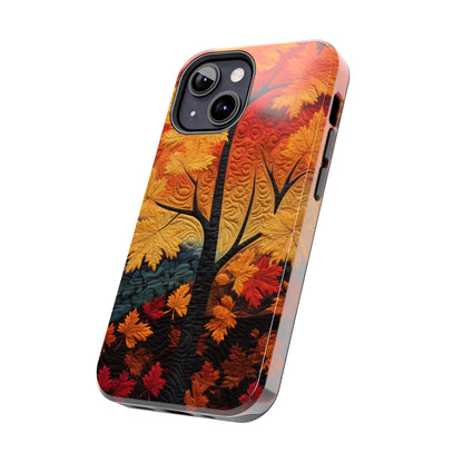 Autumn Forest Embroidered iPhone Case