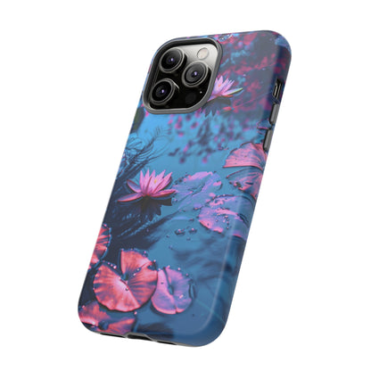 Magenta and Blue Color Zen Lily Pad Phone Case