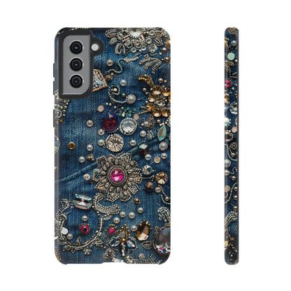 Blue Jean Queen Rhinestone Bling Phone Case