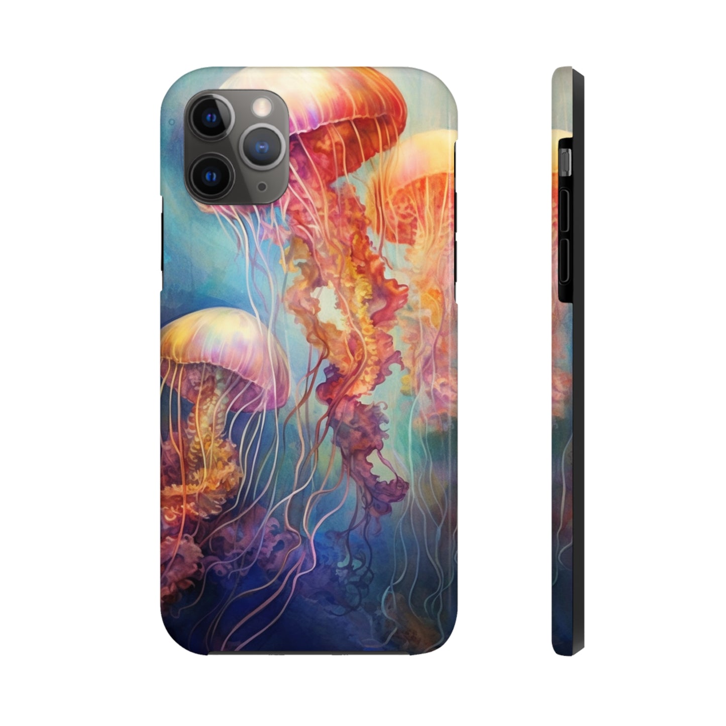 Psychedelic Colors of Jellyfish iPhone Tough Case | Dive into a Vibrant and Mesmerizing Underwater World