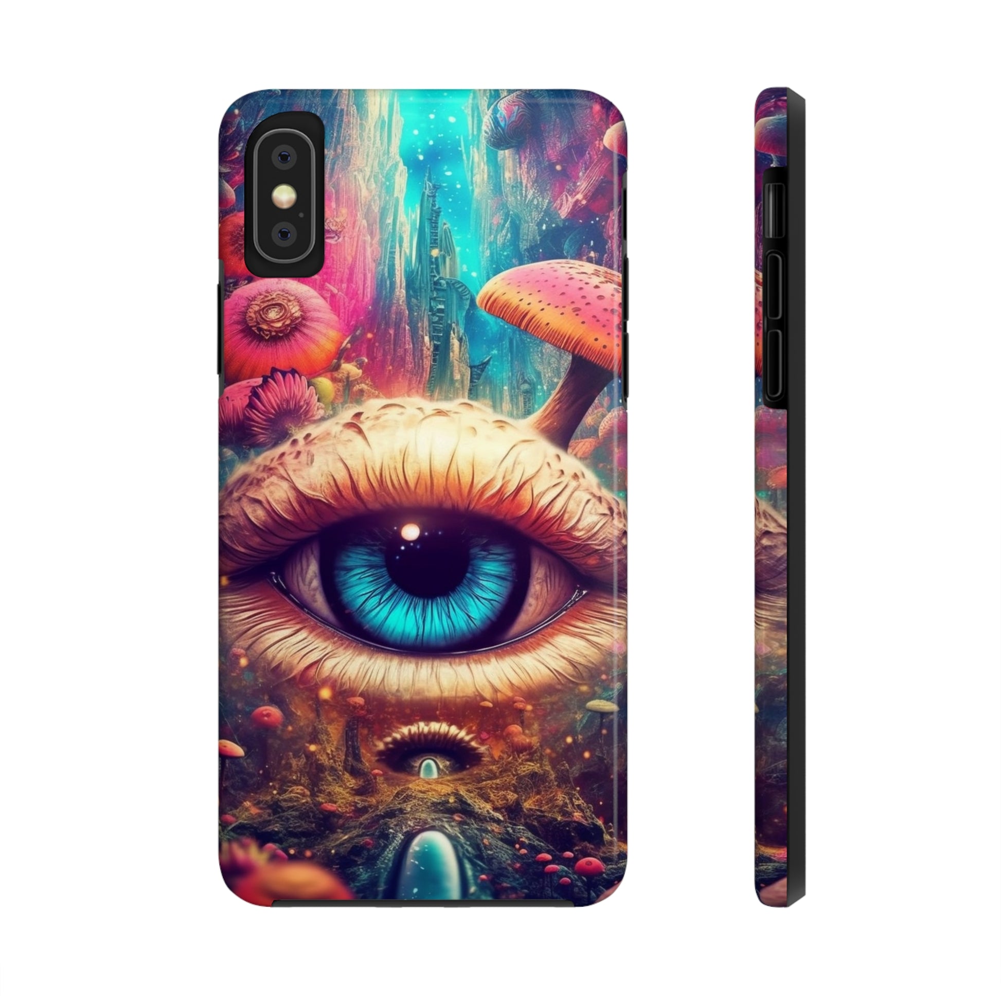 Psychedelic Art with Mushroom Patterns iPhone Case