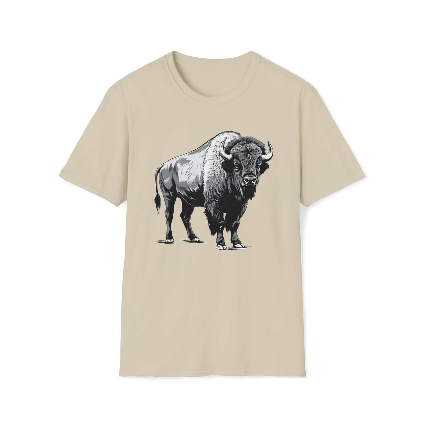 Western Bison Shirt - Bison T Shirt - Buffalo Shirt - Wyoming Shirt - Bison, 100% Cotton - Casual Comfort - Unique Wildlife Design