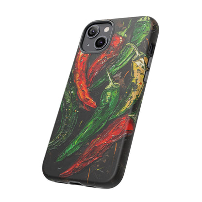 Green and Red Chili Peppers Phone Case