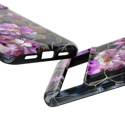 Magenta Color Floral Stained Glass Phone Case