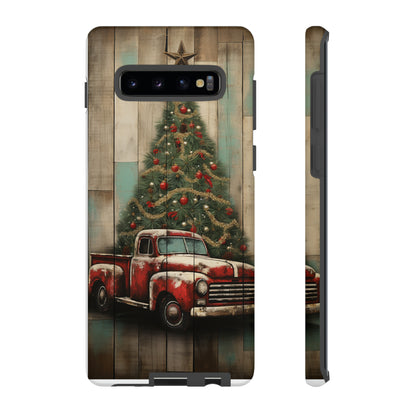 Classic Red Pickup Truck Christmas Phone Case