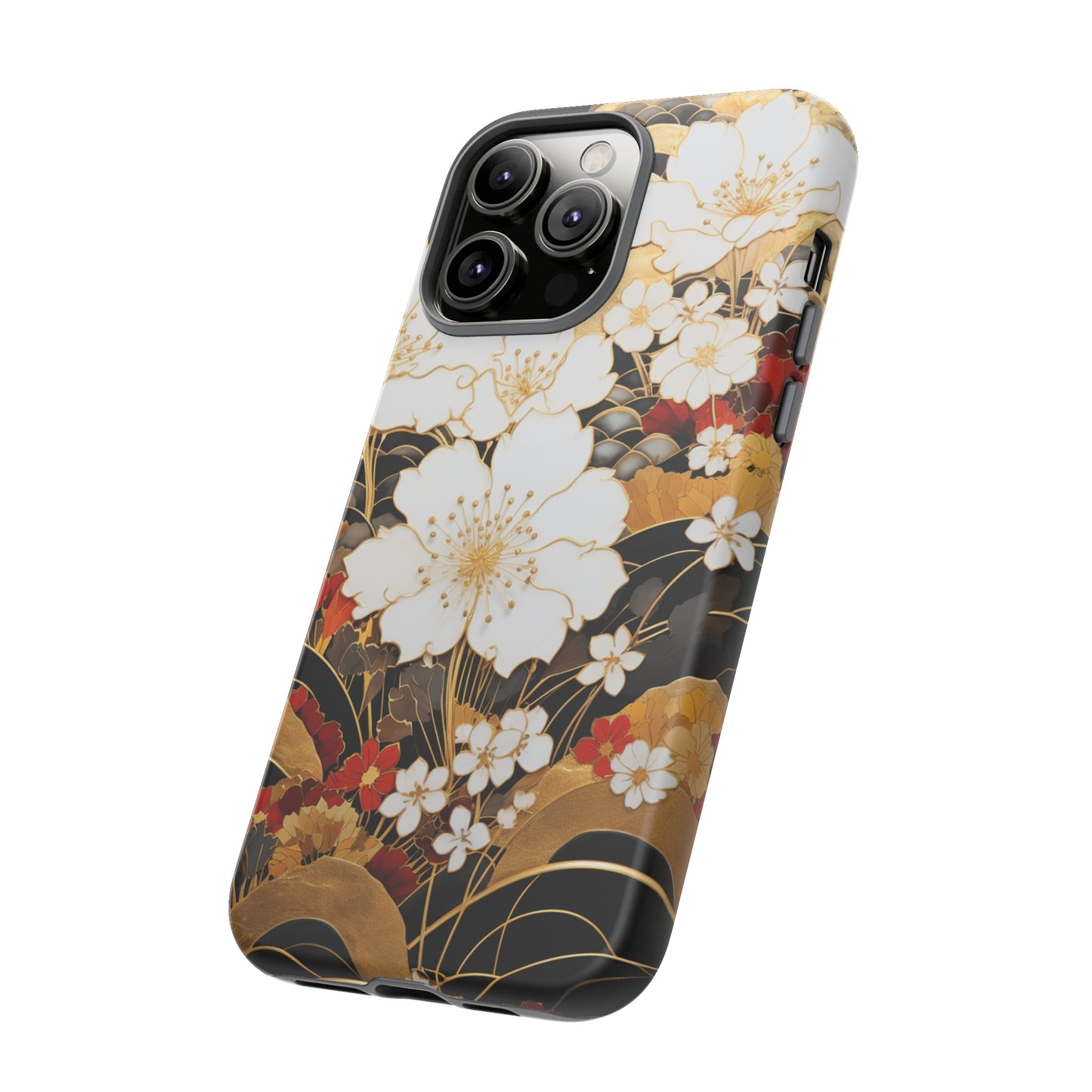 Chiyogami Floral Tough iPhone Case Galaxy S23 S22 S21 S20 Plus Ultra | Iphone 14 13 12 11 8 Pro Max Mini | Pixel 7 6 Pro 5 | Japanese Boho