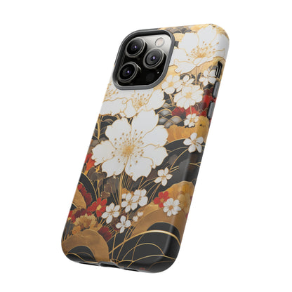 Chiyogami Floral Tough iPhone Case Galaxy S23 S22 S21 S20 Plus Ultra | Iphone 14 13 12 11 8 Pro Max Mini | Pixel 7 6 Pro 5 | Japanese Boho