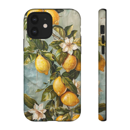 Mediterranean Lemon Tile Oil Painting iPhone 13 Case