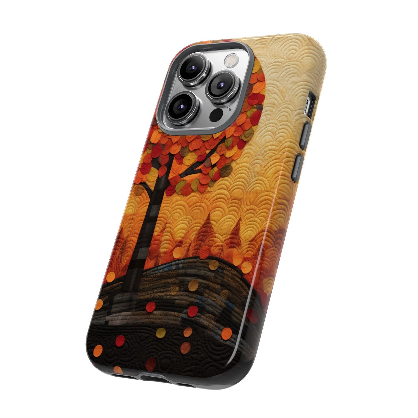 Autumn iPhone Case, Forest Embroidered Style Phone Case