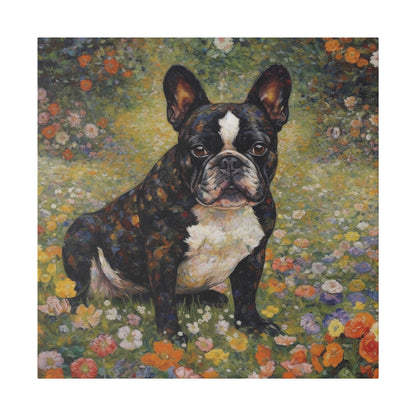 Black French Bulldog Wall Decor | Dog Art | Canvas Print