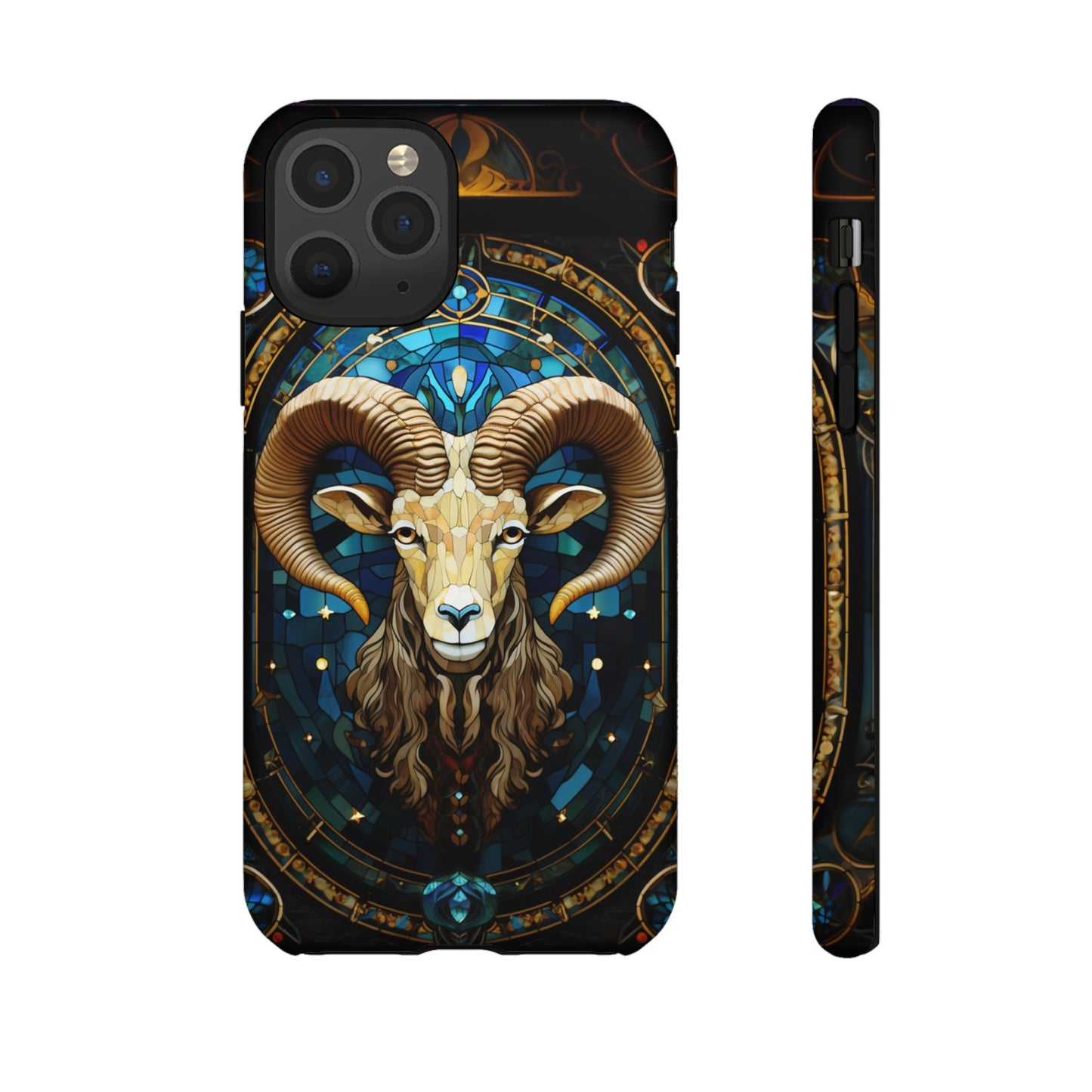 Aries Astrology Stained Glass Design Phone Case