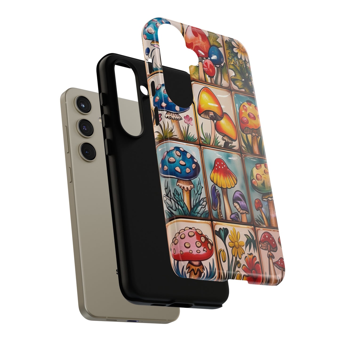 Trippy Magic Mushroom Tile  Abstract Art Phone Case