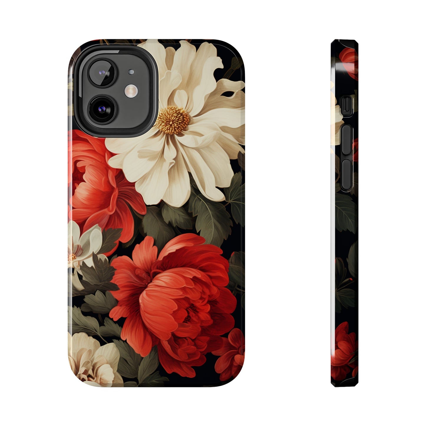 Vintage Floral Aesthetic Phone Tough Case Antique Print for iPhone 14 11 Pro 12 13 XR XS X 7+ 8 Boho Nature Flowers Cottage Core