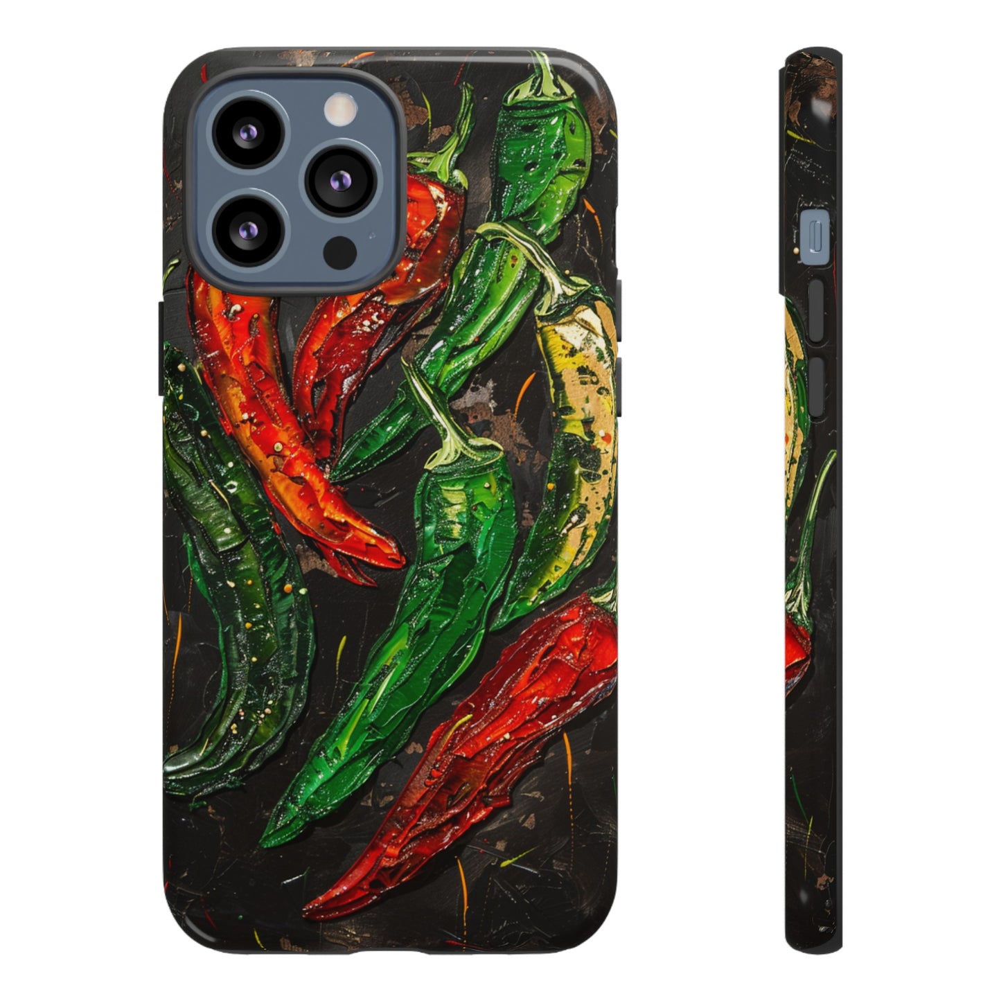 Green and Red Chili Peppers Phone Case