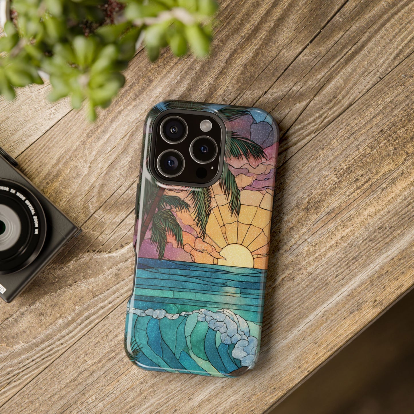 Tropical Sunset Magnetic Phone Case