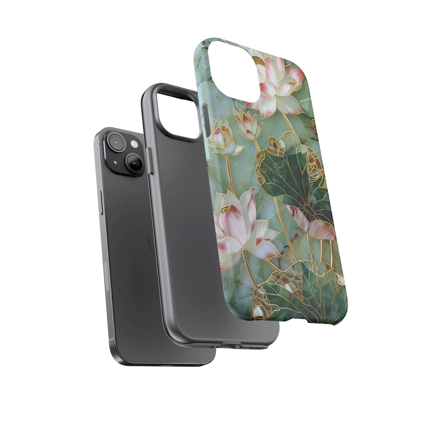 Elegant Floral Phone Case - Tough Cases with Lotus Design